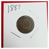 1887 Indian Head One Cent Penny