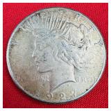 1927 Peace 90% Silver Dollar
