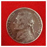 1942 Wartime 35% Silver Jefferson Nickel