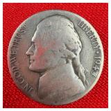 1943 Wartime 35% Silver Jefferson Nickel