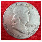 1952 Franklin 90% Silver Half Dollar