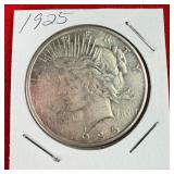 1925 Peace 90% Silver $1 Dollar