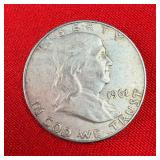 1961 Franklin 90% Silver Half Dollar