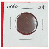 1866 2 Cent Shield Piece