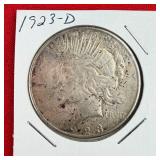 1923-D Peace 90% Silver $1 Dollar
