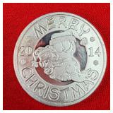 Garfield Merry Christmas 1 Oz. .999 Fine Silver