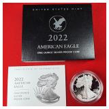 2022-W American Eagle 1 Oz .999 Fine Silver Round