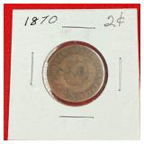 1870 2 Cent Shield Piece