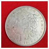 1921-D Delaware Morgan Silver $1 Dollar