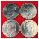 4 - 1976 Ike Bicentennial $1 Dollar Coins