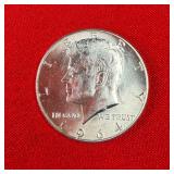 1964 Kennedy 90% Silver Half Dollar