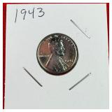 1943 WW2 Wartime Steel Lincoln Wheat Penny