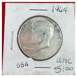 1964 Kennedy 40% Silver Half Dollar