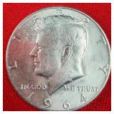 1964 Kennedy 90% Silver Half Dollar