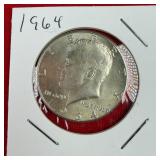 1964 Kennedy 90% Silver Half Dollar