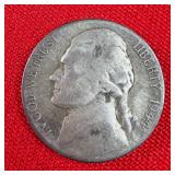 1944 Wartime 35% Silver Jefferson Nickel