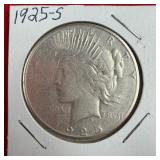 1925-S Peace 90% Silver $1 Dollar