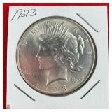 1923 Peace 90% Silver $1 Dollar