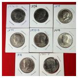 8 - Kennedy Half Dollars