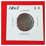 1865 2 Cent Shield Piece