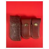 3 - Leather Pocket Knife Sheaths