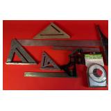 Lot of Speed & Framing Squares & Angle Finder