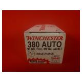 100 Rounds of Winchester .380 ACP FMJ Ammo