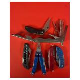 6 - Various Style Pocket Knives