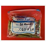 50 Rounds of 7.62x54MM FMJ Ammo