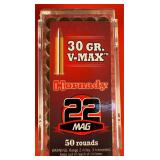 50 Rounds of Hornady V-MAX .22 Magnum Ammo