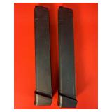 2 - KCI 9MM 33 Round Glock Pistol Magazines