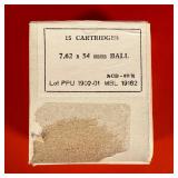 15 Rounds of 7.62x54MM Ball Ammo