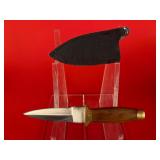 Wood Handle Boot Knife W/ Sheath
