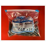 50 Rounds of 7.62x54MM Steel Case Ammo