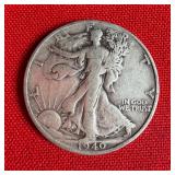 1940 Walking Liberty 90% Silver Half Dollar