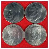 4 -1976 Bicentennial Eisenhower 'Ike' $1 Dollars