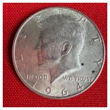 1964 90% Silver Kennedy Half Dollar