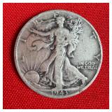 1943 Walking Liberty 90% Silver Half Dollar