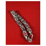 9' 43.2g Bulky Link Sterling Silver Bracelet