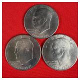 3 - 1976 Bicenntenial Eisenhower 'Ike' $1 Dollars