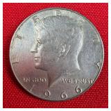 1966 Kennedy 40% Silver Half Dollar