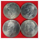4 - 1976 Bicentennial Eisenhower 'Ike' $1 Dollars