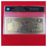 24KT Gold Foil $1 Silver Certificate
