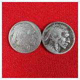 2 - Illegible Date Buffalo Nickels