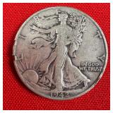 1942-D Walking Liberty 90% Silver Half Dollar