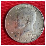 90% Silver 1964 Kennedy Half Dollars