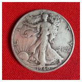 1940 Walking Liberty 90% Silver Half Dollar