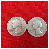 2 - 1952-S 90% Silver Washington Quarters