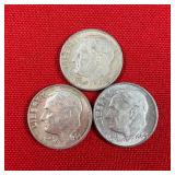 2 - 90% Silver 1964 Roosevelt Dimes