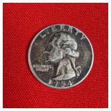 1954 90% Silver Washington Quarter